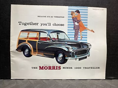 Original Car Dealer Brochure Vintage 1958 Morris Minor 1000 Traveller • $10