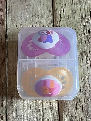 MAM SUPER RARE DESIGN Set Of 2 Pacifiers Orthodontic Nipples Monster Collection  • $19.95