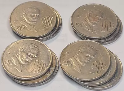 MEXICO 20 Centavos (VARIOUS DATES 1975-1979 12 COINS) KM# 442 US SELLER • $5