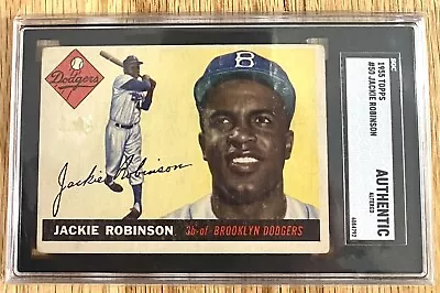 1955 Topps #50 Jackie Robinson Baseball Card SGC AUTHENTIC Brooklyn Dodgers HOF • $375