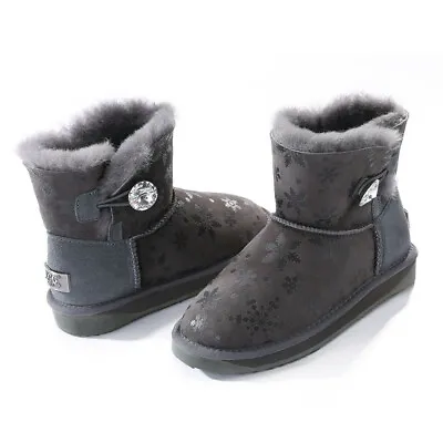 $55.99 • Buy UGG Boots Womens Crystal Button Classics Water Resistant Premium Sheepskin Wool