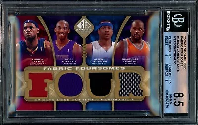 2009-10 US SP Game Used Quad Patch James Bryant Iverson O'Neal All-Star Used • $229.50