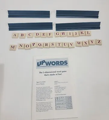 UpWords 3D #4312 Word Stacking Replacement TILES 1997 Maroon Lettering PER EACH • $2