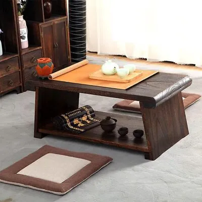  Antique Tea Table Folding Legs Asian Floor Low Coffee Table Wood • $129.99