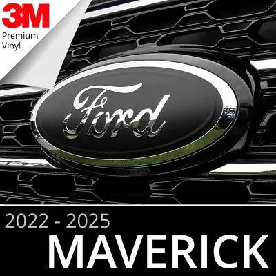 2022-2025 Ford Maverick Logo Emblem Insert Overlay Decals MATTE BLACK (Set Of 2) • $22.99