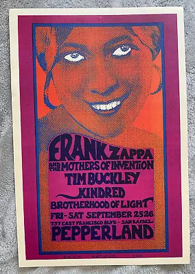 Frank Zappa Mothers Of Invention Music Poster Tim Buckley RE 18x12 Rock Decor • $24.95