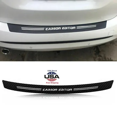 Car 5D Carbon Fiber Rear Bumper Edge Protector Corner Sticker Car Accessories • $13