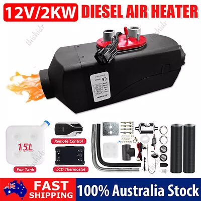 Diesel Air Heater 12V 2KW Thermostat Caravan Camper Van Motorhome Night Parking • $119.99