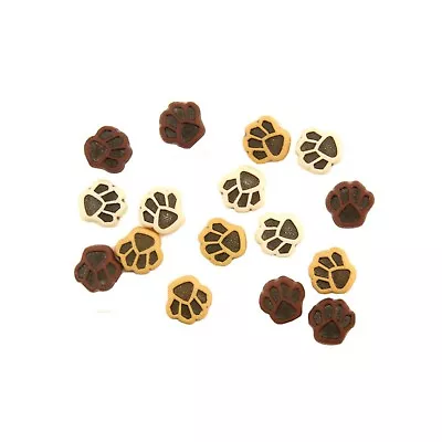 Dog Paw Buttons | Mini Paws | Little Paws Buttons - 3/8in. - 18 Pcs (nmbtp4120) • $6.95