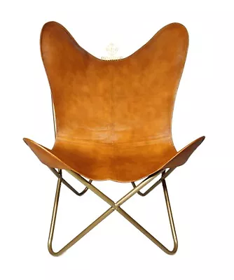 Relaxing Chair-Indian Genuine Leather RELAXING CHAIR For Office And HomePL2-1.30 • $248.62