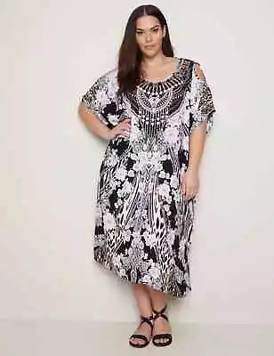 NWT $129 Autograph Cold Shoulder Kaftan Dress Size 20 • $50