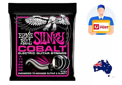 NEW! Ernie Ball - Slinky Cobalt Electric Guitar Strings 9-42 Gauge 2723 - AUS!!! • $14.50