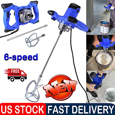 Electric 6 Gear Mixing Drill 2600W Plaster Mortar Mixer M14 Paddle Mixer Stirrer • $56.65