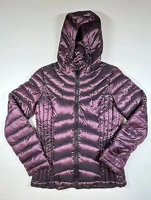 Andrew Marc Metallic Purple Packable Lightweight Premium Down Jacket Small Hood • $29.95