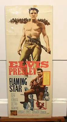 ORG FLAMING STAR Insert 1960 Barechested Elvis Presley Playing Guitar & W/rifle! • $210