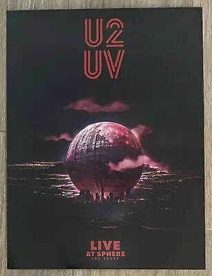 U2 UV LIVE AT SPHERE Las Vegas Official Concert  SPHERE  Poster From Venue Store • $58.99