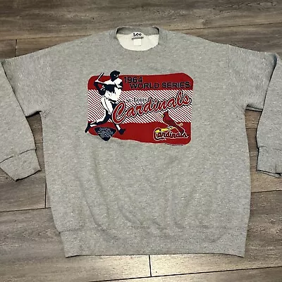 Vintage MLB St. Louis Cardinals 1964 World Series Sweatshirt Size Large Lee • $19.95