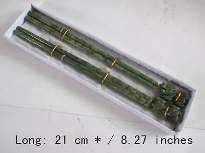 $26.31 • Buy 8.27 Inches / 100% Natural Color Jade Two Pairs Of Chopsticks.Kirin Station