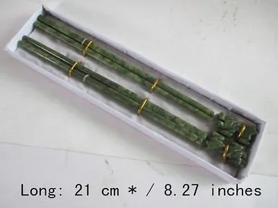 8.27 Inches / 100% Natural Color Jade Two Pairs Of Chopsticks.Kirin Station • $27.39