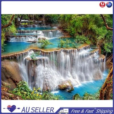 $10.89 • Buy 5D DIY Full Drill Diamond Painting Waterfall Cross Stitch Embroidery Kits