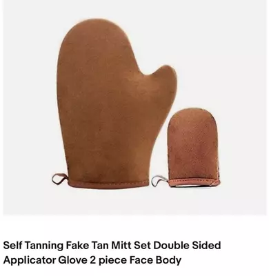 2 Piece Tan Tanning Mitt Tanning Glove Self Tan Applicator Face Body • £5.49