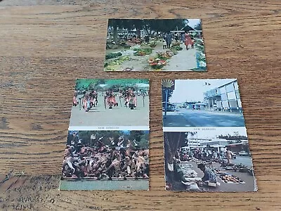 3 * Vintage Postcard Photos New Hebrides (Now Vanuatu) Markets Native Dance • $15.53