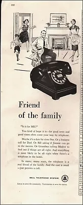 1954 Vintage Ad Bell Telephone System Retro Phone Art Fire Place Chair  09/29/22 • $7.59