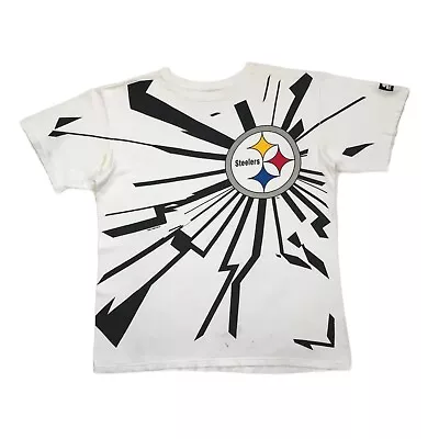 Vintage Starter Pittsburgh Steelers Shirt Xl Mens Aop Over Print Roethlisberger • $34.99