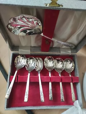 *Vintage Set James Ryals EPNS Dessert Spoons   Boxed  Never Used  New  • £33.99