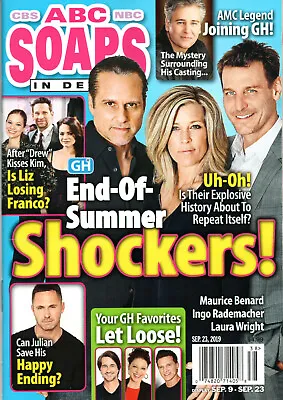 ABC Soaps In Depth September 23 2019 Maurice Benard Laura Wright Ingo Rademacher • $20