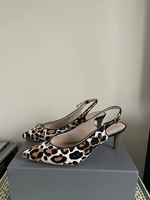 Marks And Spencer Autograph Animal Print Slingback Shoes - Size 8 • £35