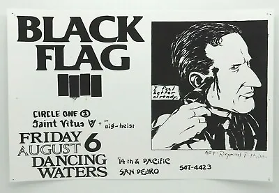 $14.95 • Buy Black Flag Circle One Punk Rock Concert Poster Dancing Waters San Pedro Ca