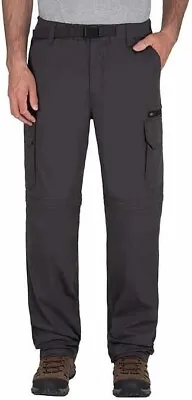 Mens The BC Clothing Co. Hiking Utility Convertible Pants Gray Cargo Medium 32L • $18.36