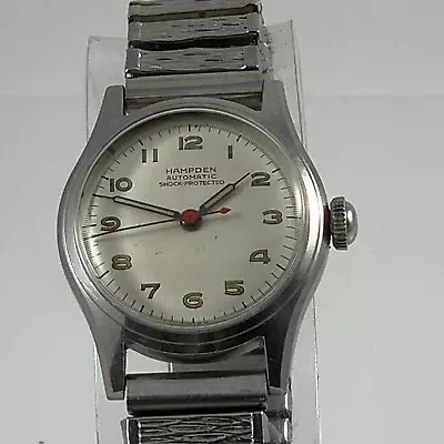 Vintage Hampden WWII ERA Military Style Watch With 17J Bidynator Felsa F 690 • $89.75