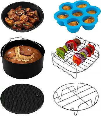 COSORI Air Fryer Accessories Set Of 6 Fit For Most 3.7Qt & Larger Oven Cake & Pa • $34.95