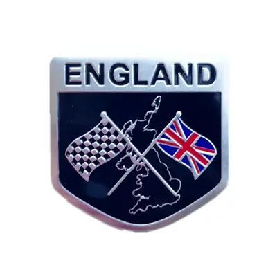 1 X England-Chequered +Union Jack Flag Stickers Wing Body Badge Emblems Decal • £6.99