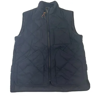 J Crew Vest Mens Medium Sussex Full Zip Quilted Vest Primaloft Outerwear *flaw* • $16.88