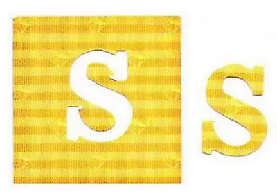 My Mind's Eye  This & That Alphabet Letters Die Cut - YELLOW PLAID 1  • $2.99