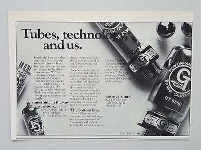 $14.99 • Buy 1985 Groove Vacuum Tubes Replacement Warm Sound Music Vintage Magazine Print Ad
