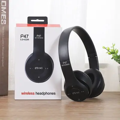 Wireless Bluetooth Headphones With Noise Canceling Over-Ear Stereo Headphones • £6.39