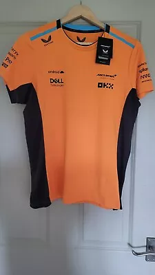 Ladies Castore Orange McLaren F1 Team 2023 Set Up T-Shirt Size 16 BRAND NEW • £20
