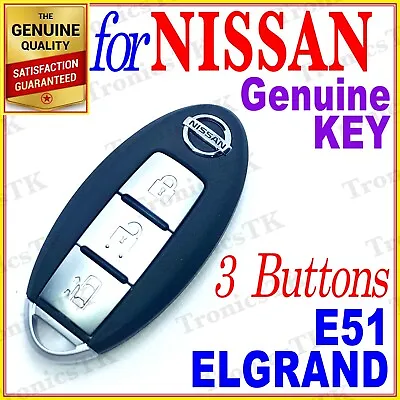 Nissan Elgrand Smart Key / Intelligent Key / 3 Buttons - E51 Series • $160