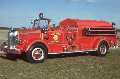 Delmar MD Engine 3 1951 Mack L Model Pumper - Fire Apparatus Slide • $5