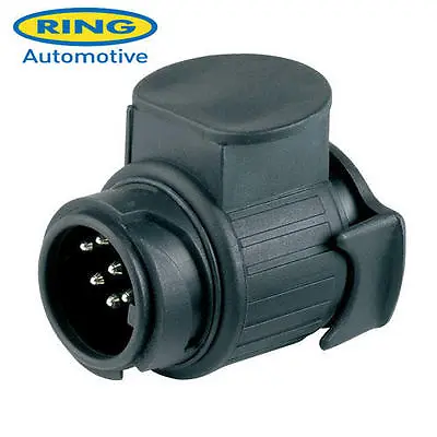 7 Pin Plug To 13 Pin Socket Adaptor Converter For Towing Trailer Ring A0035 • £12.95