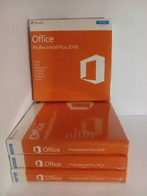 Microsoft Office 2016 Professional Plus DVD + Key Sealed | Pro Plus 2016 1-PC • $58