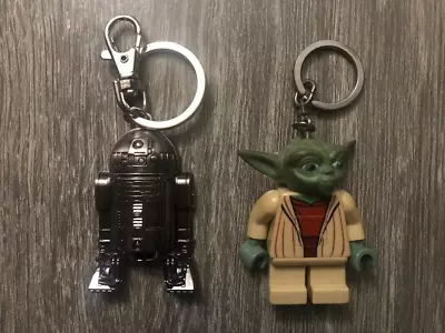 Star Wars Lego Yoda Keychain & M.I.I R2D2 Metal Keychain Lot Used • $12.59