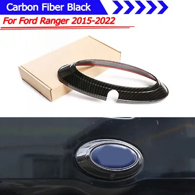 Carbon Fiber For Ford Ranger 2015-2022 Rear Logo Emblem Badge Ring Cover Trim • $22.94