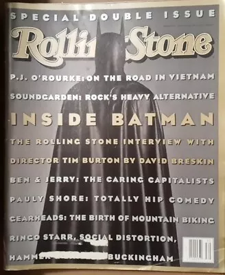 Vintage 1992 INSIDE BATMAN Rolling Stones Magazine - July 9- 231992 - Ben&Jerry • $11.99