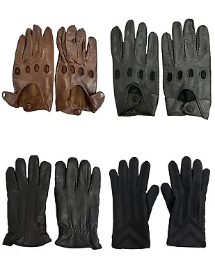 Mens Assorted Leather Gloves Lot Of 4  Size Large • $79