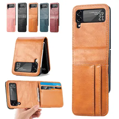 $13.63 • Buy Leather Card Wallet Cover Folding Phone Case For Samsung Galaxy Z Flip 2 3 4 5G 